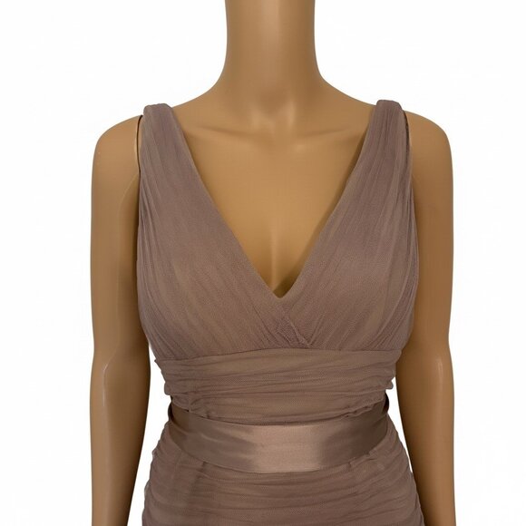 Sorella Vita Chiffon Dress with Back Satin Bow - Size 12 - Picture 2 of 6